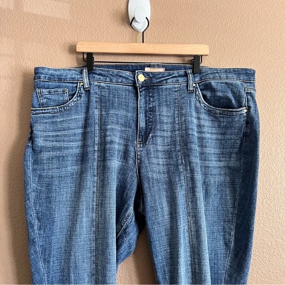 Kut from the Kloth Blue Stevie Straight Leg High Rise Jeans Size 22W - Picture 3 of 10